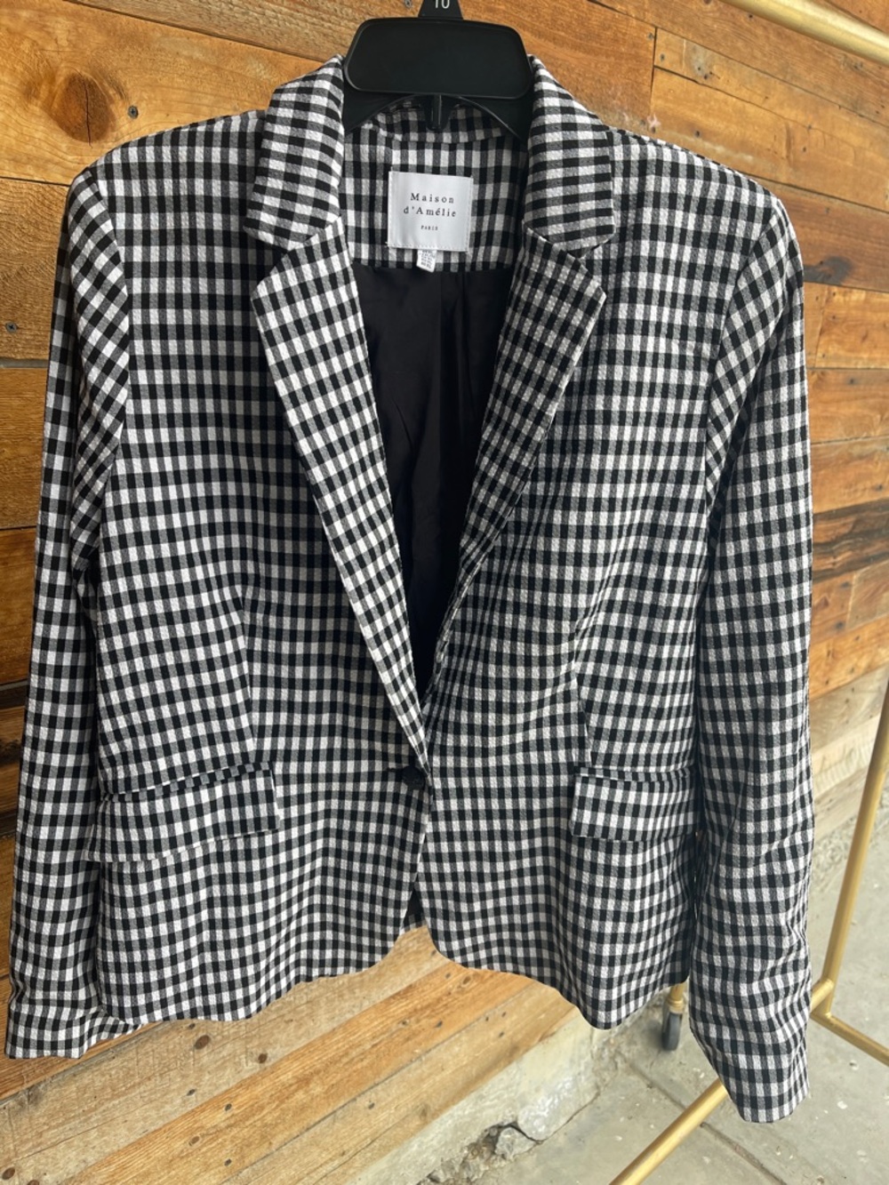 Black & White Gingham Madison d’Amelie Blazer